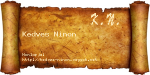 Kedves Ninon névjegykártya